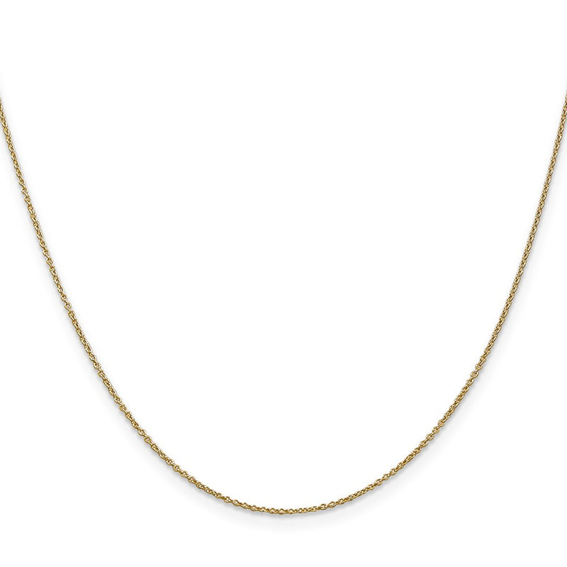 24 Inch 10K Yellow Gold .9mm Cable Chain Necklace