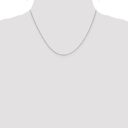 10K White Gold Wg .8mm D/C Cable With Lobster Clasp Chain