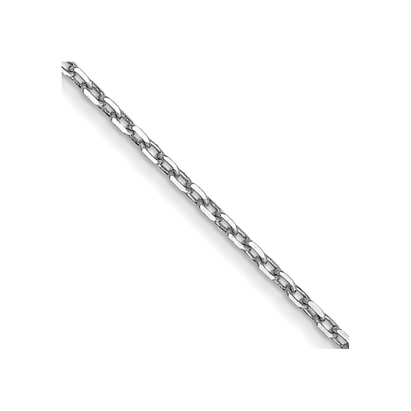 24 Inch 10K Wg .8mm D/C Cable With Spring Ring Clasp Chain Necklace