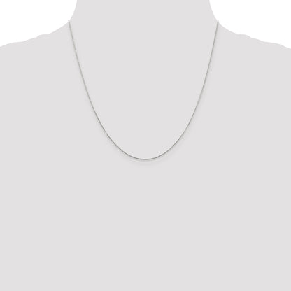 10K White Gold Wg .8mm D/C Round Open Link Cable Chain
