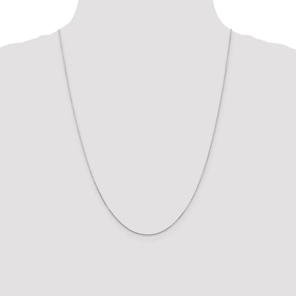 10K White Gold Wg .8mm D/C Round Open Link Cable Chain