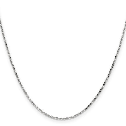 10K White Gold Wg 1.4mm D/C Round Open Link Cable Chain