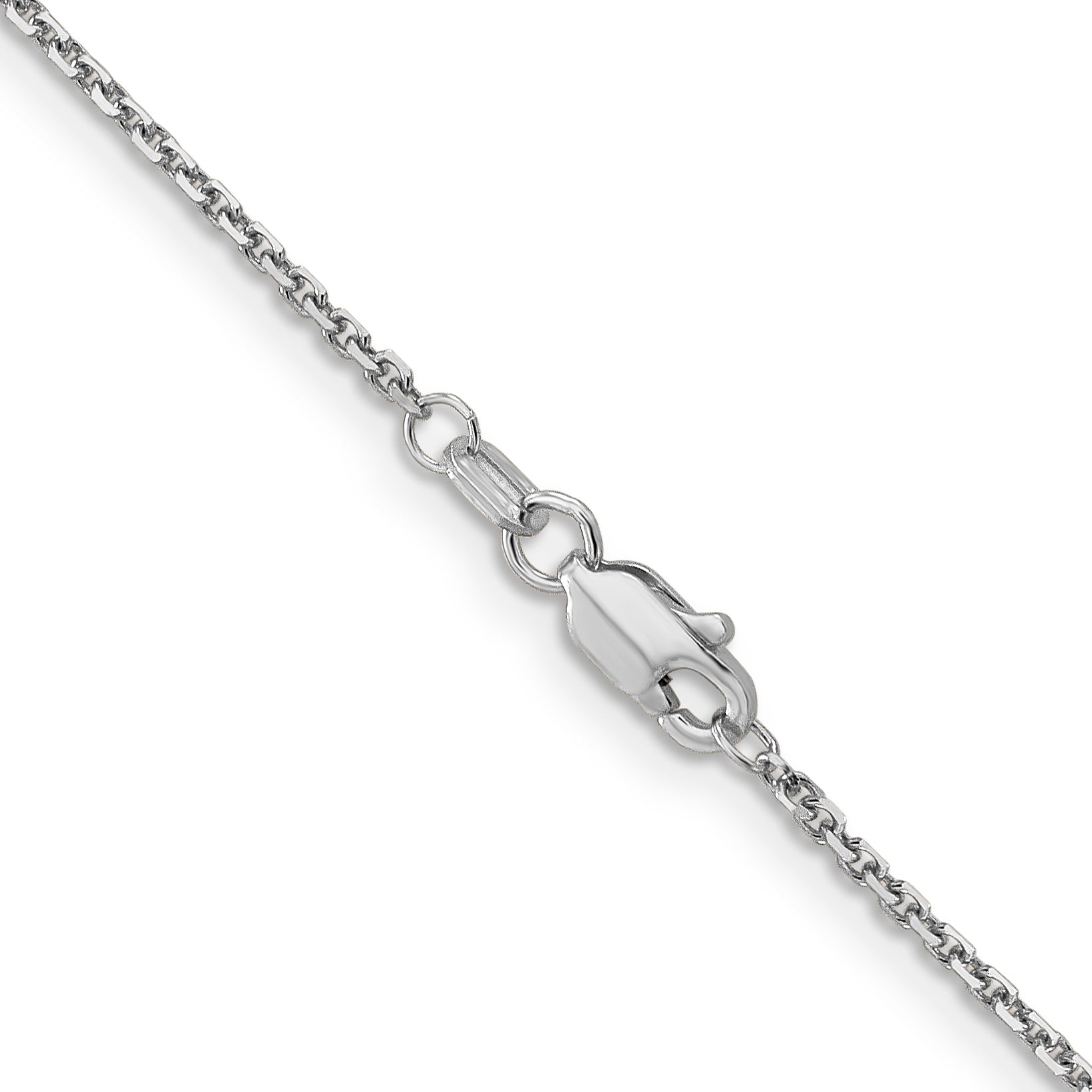 10K White Gold Wg 1.4mm D/C Round Open Link Cable Chain