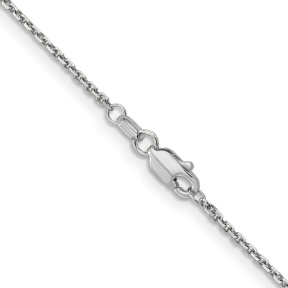 10K White Gold Wg 1.4mm D/C Round Open Link Cable Chain
