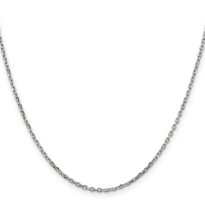 10K White Gold Wg 1.8mm D/C Round Open Link Cable Chain