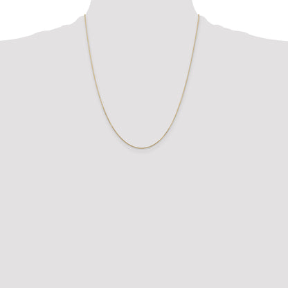 10K Yellow Gold .8mm D/C Round Open Link Cable Chain