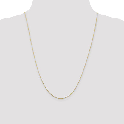 10K Yellow Gold .8mm D/C Round Open Link Cable Chain