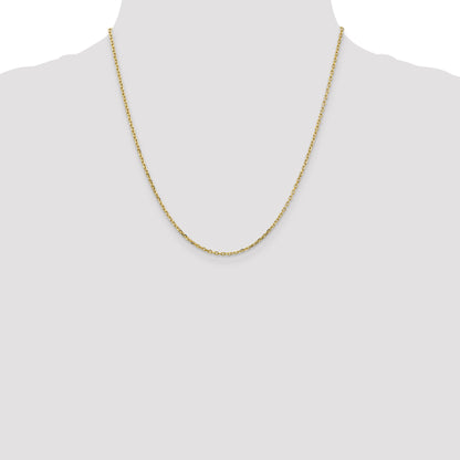 10K Yellow Gold 1.8mm D/C Round Open Link Cable Chain