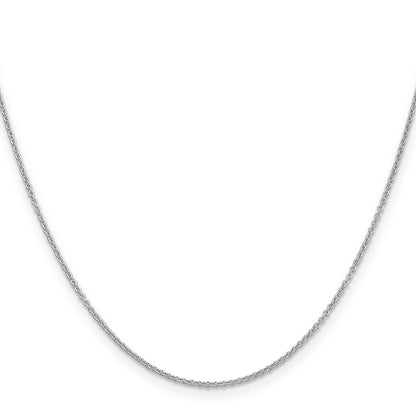18 Inch 10K White Gold 10K Wg 1.2mm Cable Chain Necklace
