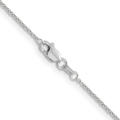 18 Inch 10K White Gold 10K Wg 1.2mm Cable Chain Necklace