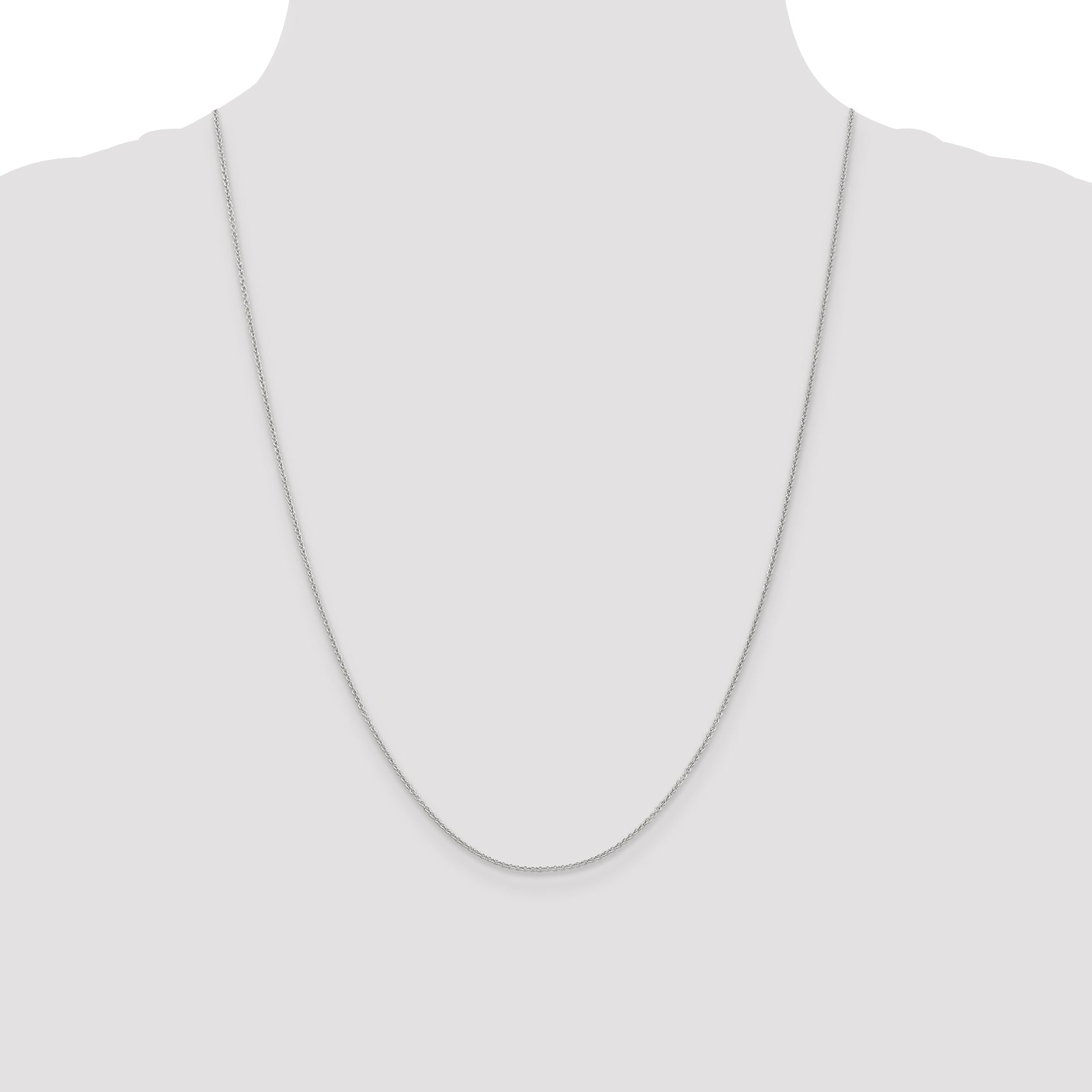 10K White Gold 10K Wg 1.2mm Cable Chain