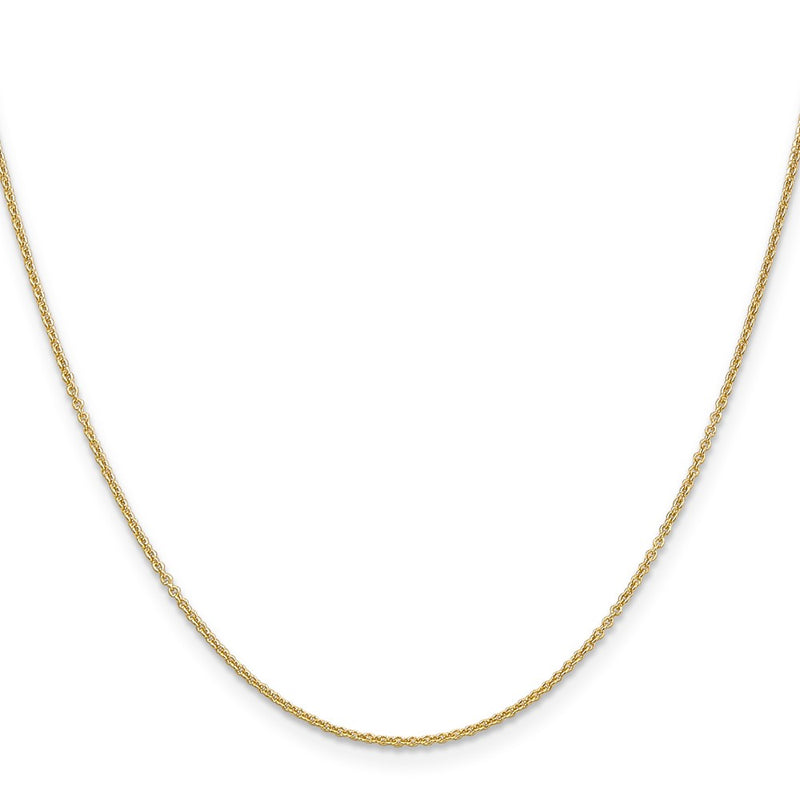 24 Inch 10K Yellow Gold 10K 1.2mm Cable Chain Necklace