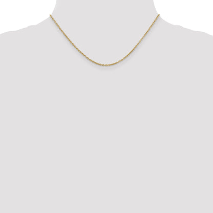 10K Yellow Gold 2mm Round Open Link Cable Chain