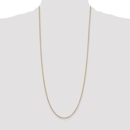 10K Yellow Gold 2mm Round Open Link Cable Chain