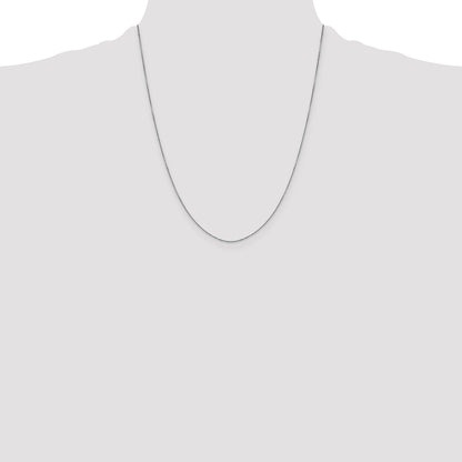 10K White Gold Wg .9mm D/C Round Open Link Cable Chain