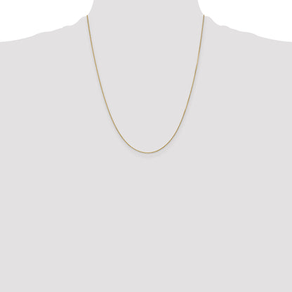 10K Yellow Gold .9mm D/C Round Open Link Cable Chain