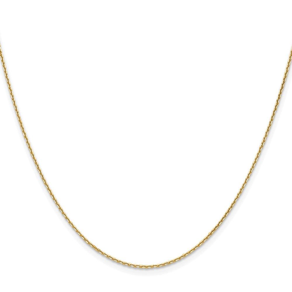 10K Yellow Gold 1.2mm D/C Cable Chain Necklace