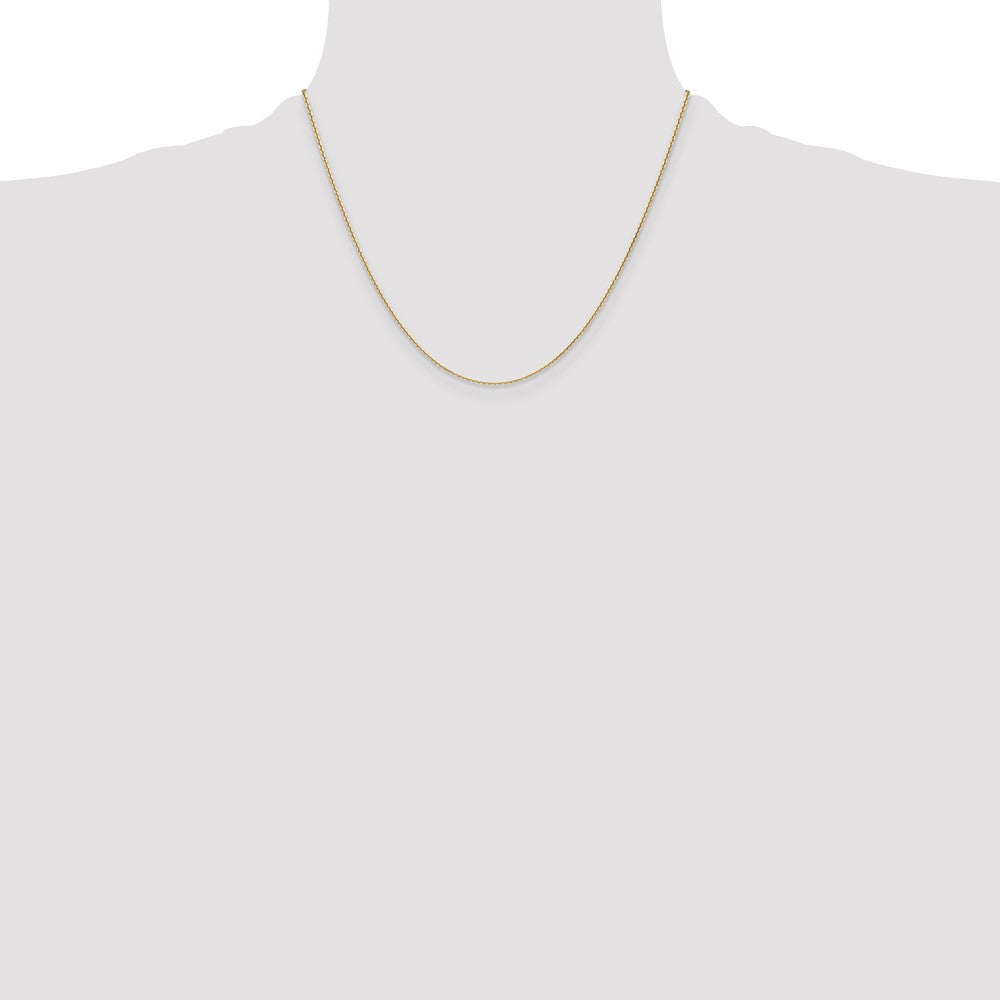 10K Yellow Gold 1.2mm D/C Cable Chain Necklace