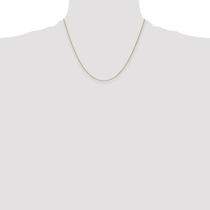 10K Yellow Gold 1.2mm D/C Cable Chain Necklace