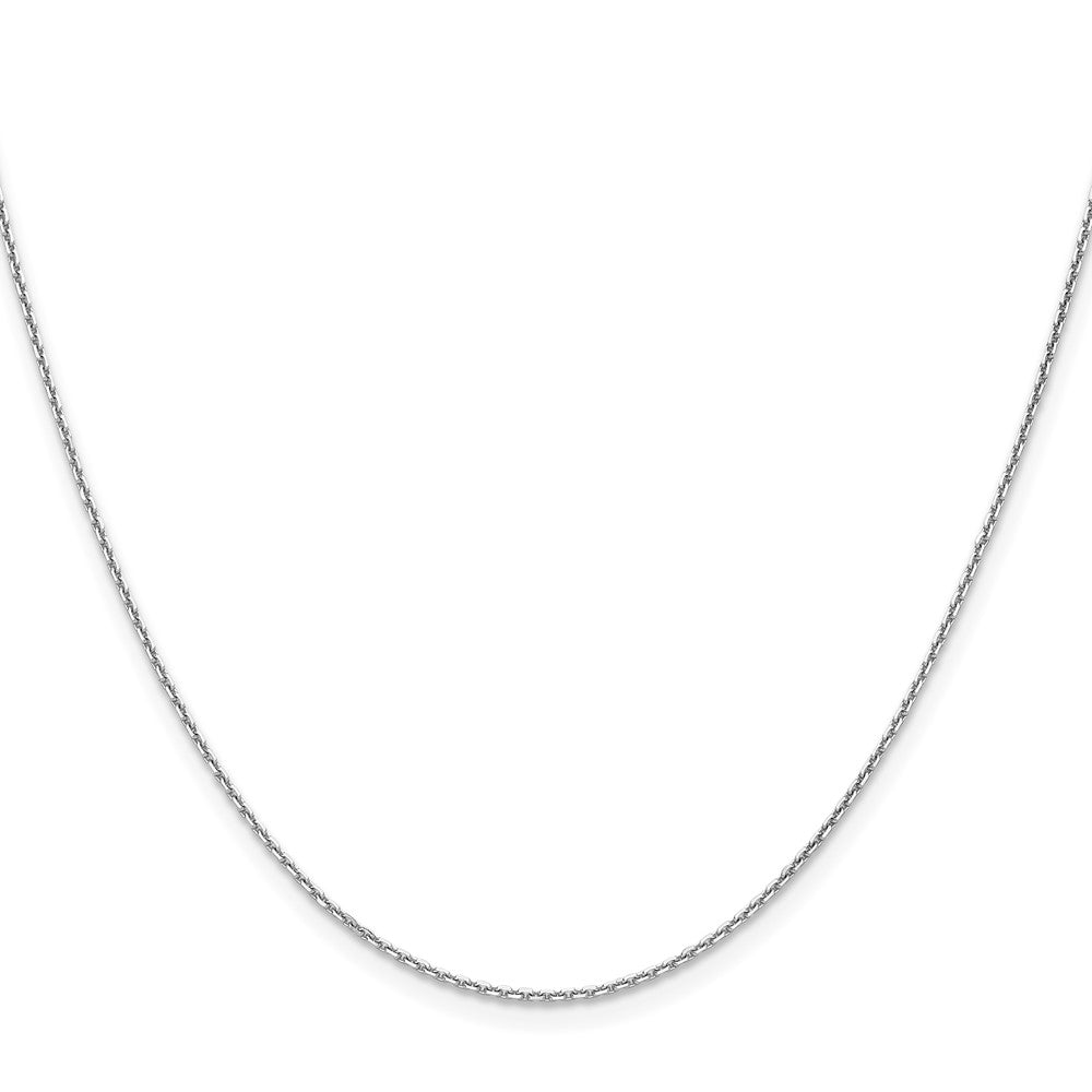 24 Inch 10K White Gold Wg 1.2mm D/C Cable Chain Necklace