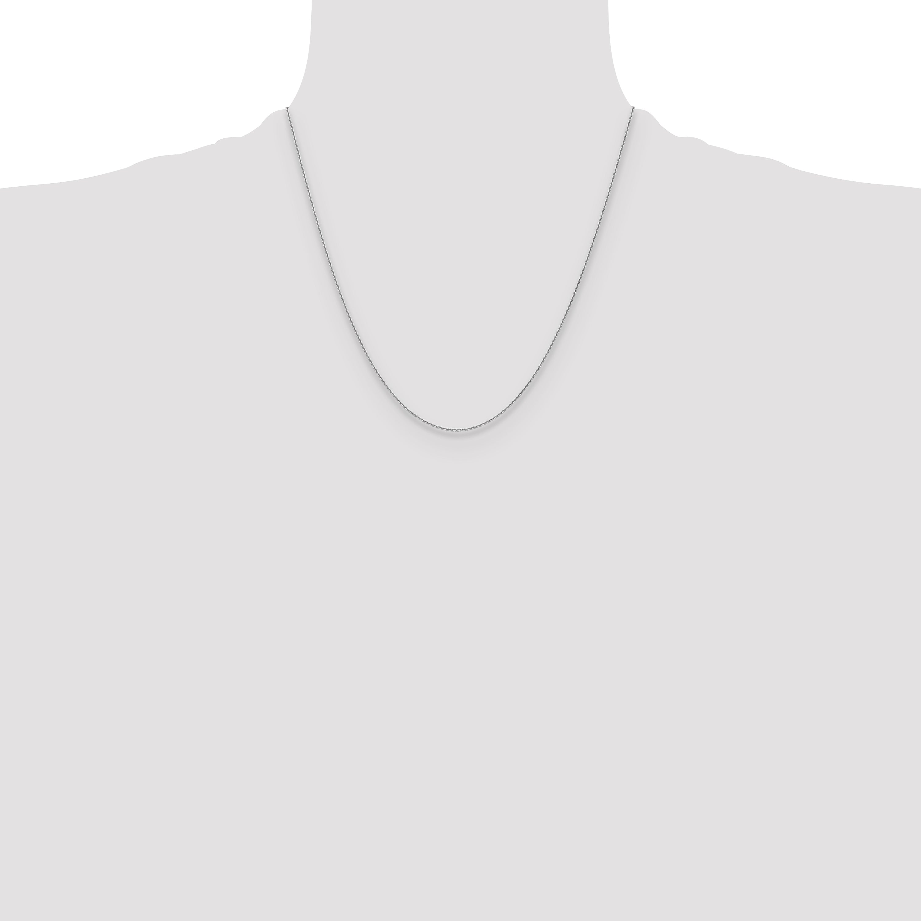 10K White Gold Wg 1.2mm D/C Cable Chain