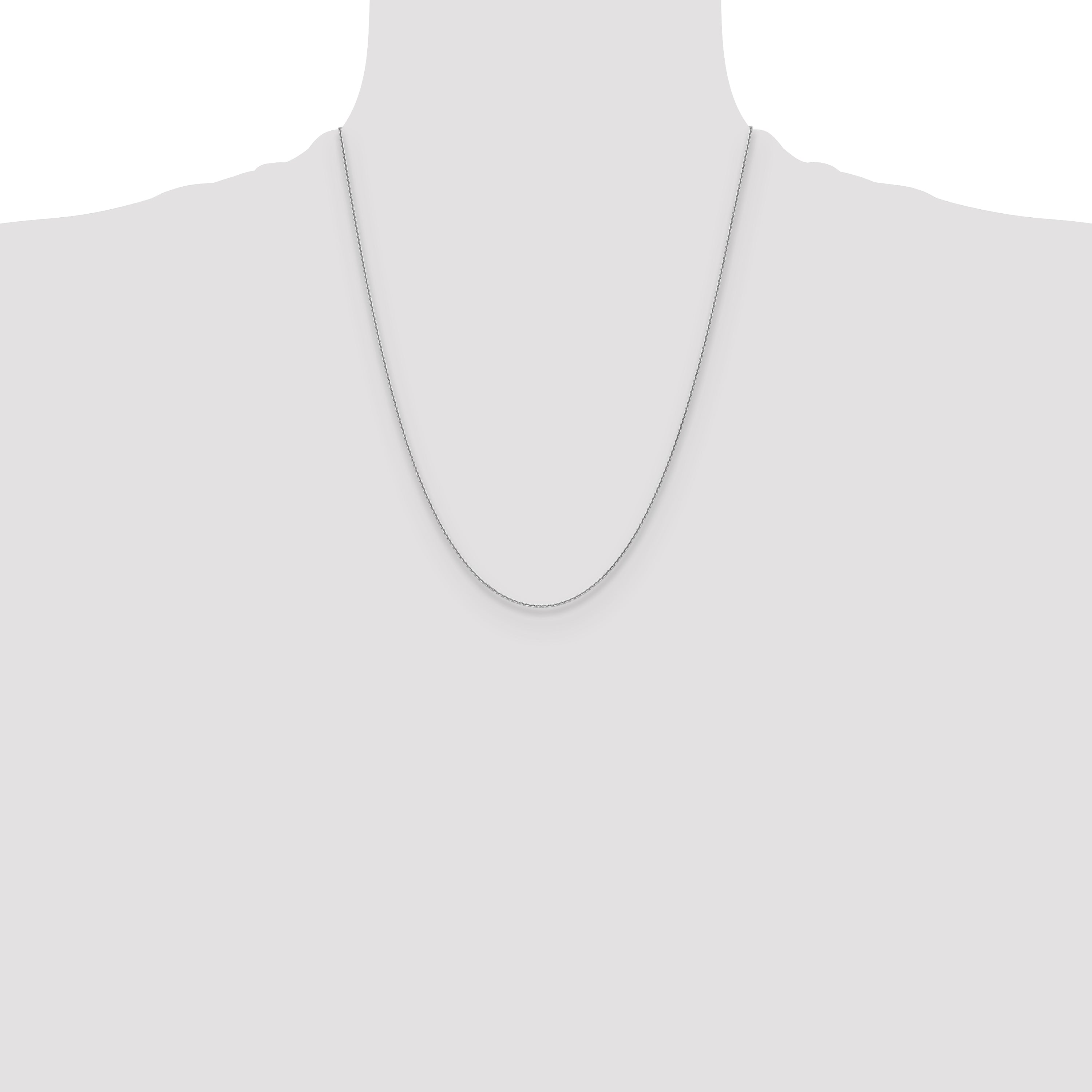 10K White Gold Wg 1.2mm D/C Cable Chain