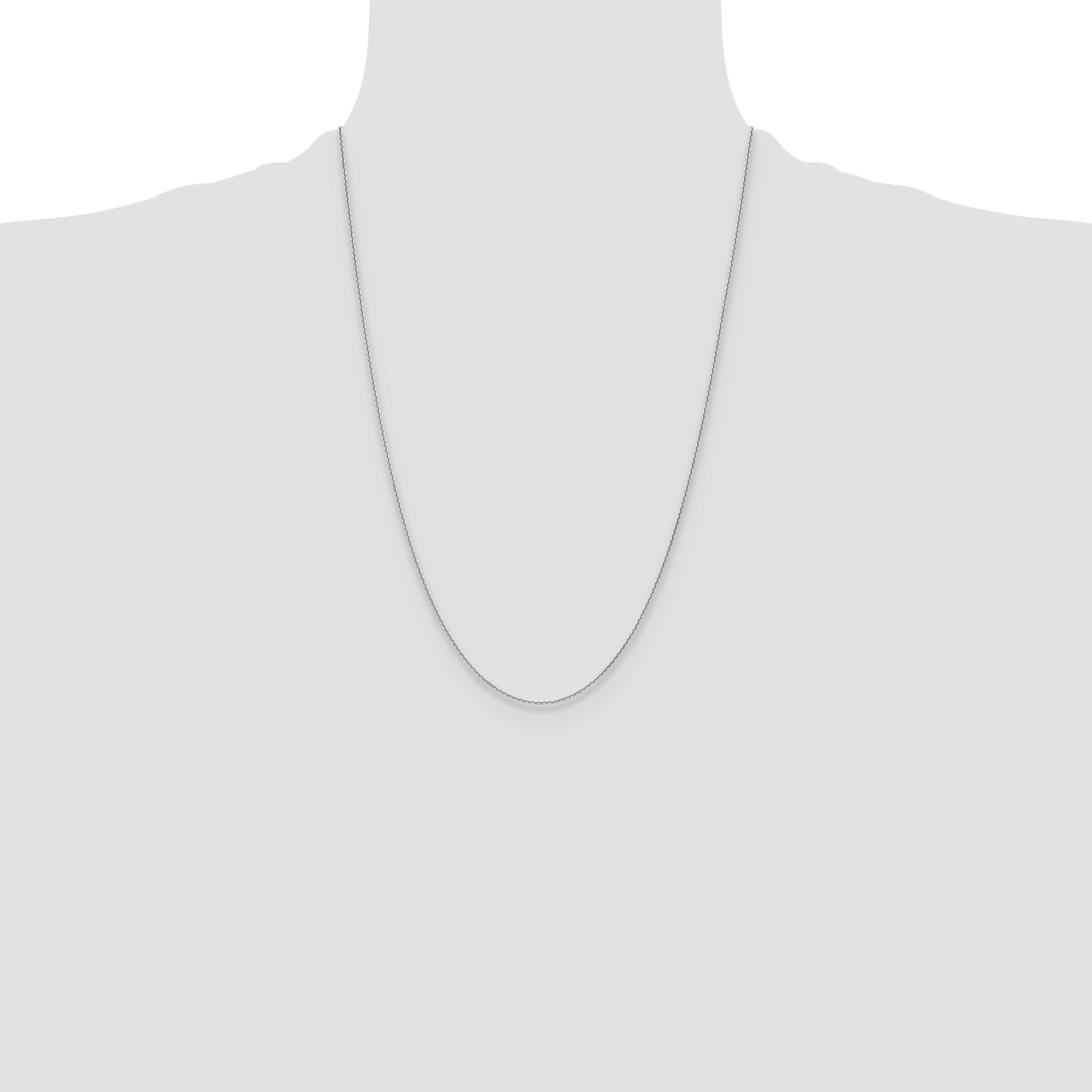 10K White Gold Wg 1.2mm D/C Cable Chain