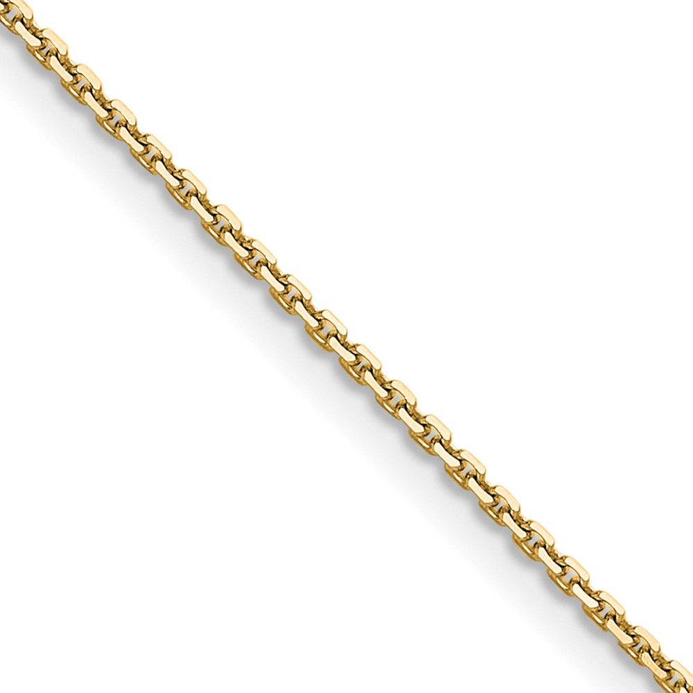 10K Yellow Gold 1.2mm D/C Cable Chain Necklace