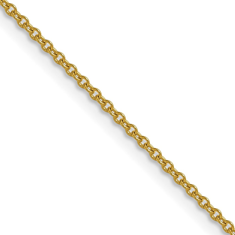 24 Inch 10K Yellow Gold 1.5mm Cable Chain Necklace