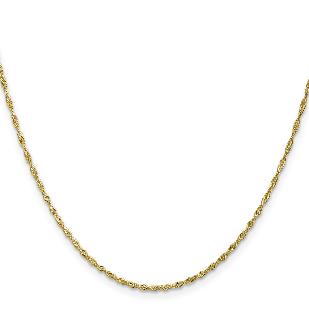 10K Yellow Gold 1.4mm Singapore Chain Necklace