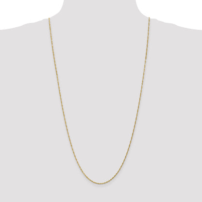 3 Inch 10K Yellow Gold 1.4mm Singapore Chain Necklace