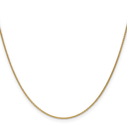 10K Yellow Gold 1mm Round Open Link Cable Chain