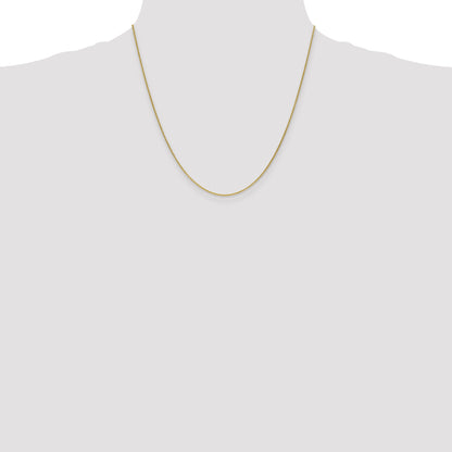 10K Yellow Gold 1mm Round Open Link Cable Chain