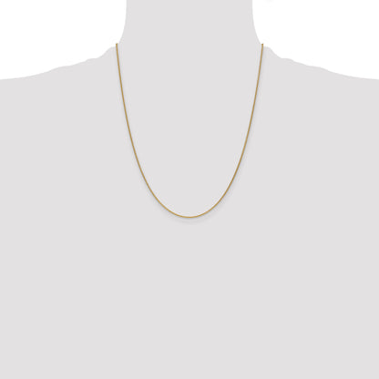 10K Yellow Gold 1mm Round Open Link Cable Chain