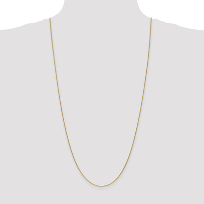 10K Yellow Gold 1mm Round Open Link Cable Chain