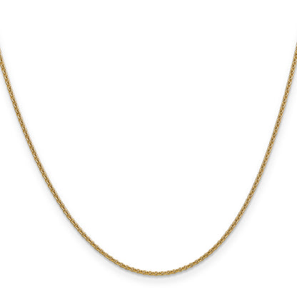 10K Yellow Gold 1.4mm Round Open Link Cable Chain