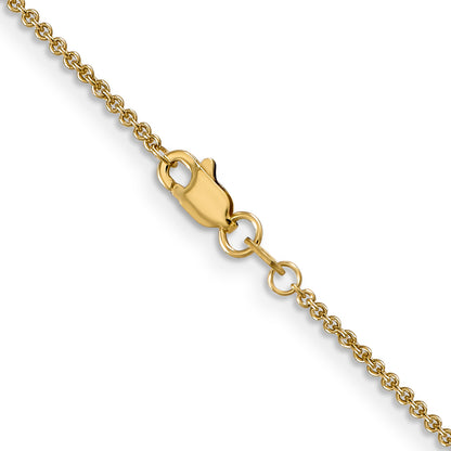 10K Yellow Gold 1.4mm Round Open Link Cable Chain