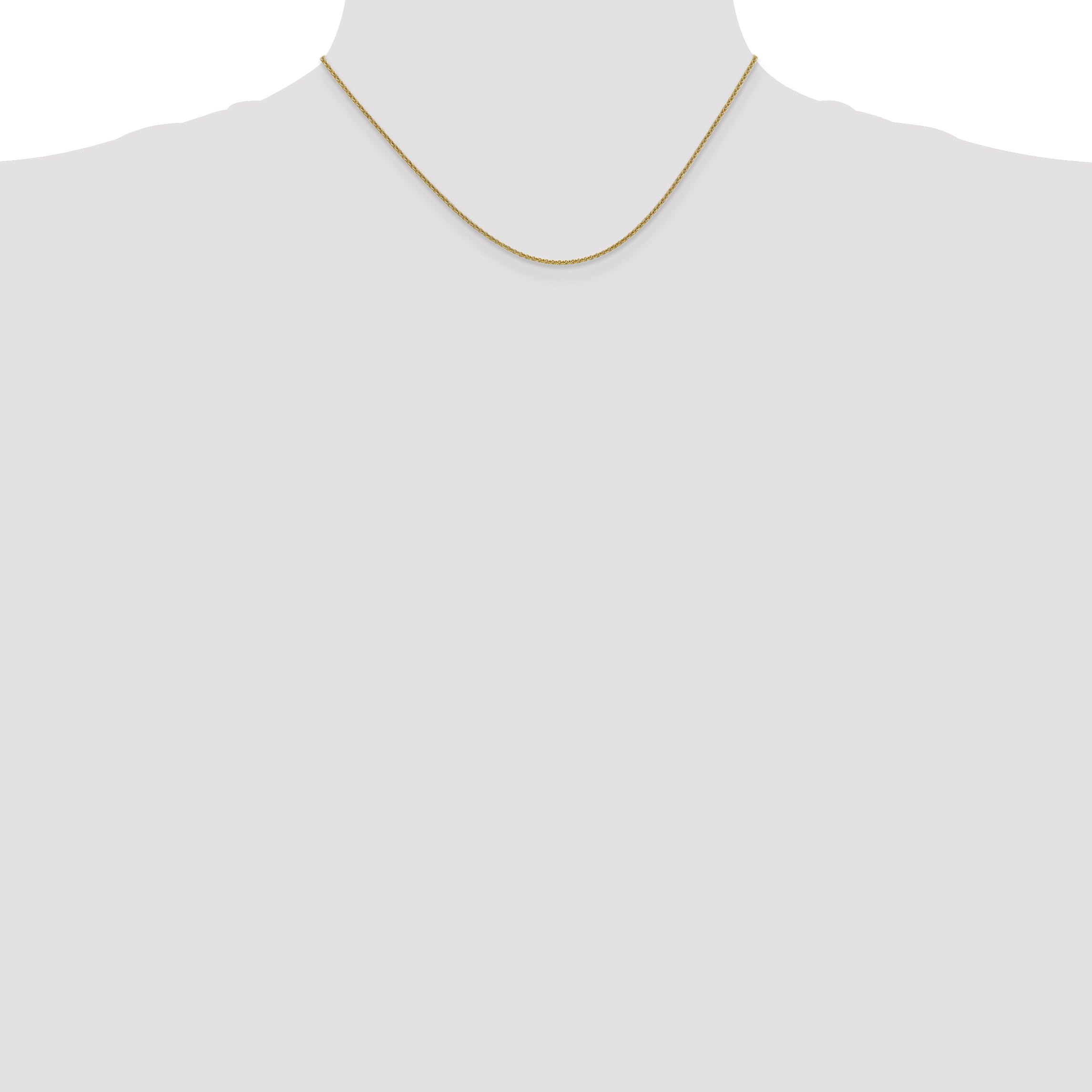 10K Yellow Gold 1.4mm Round Open Link Cable Chain