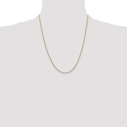10K Yellow Gold 1.4mm Round Open Link Cable Chain