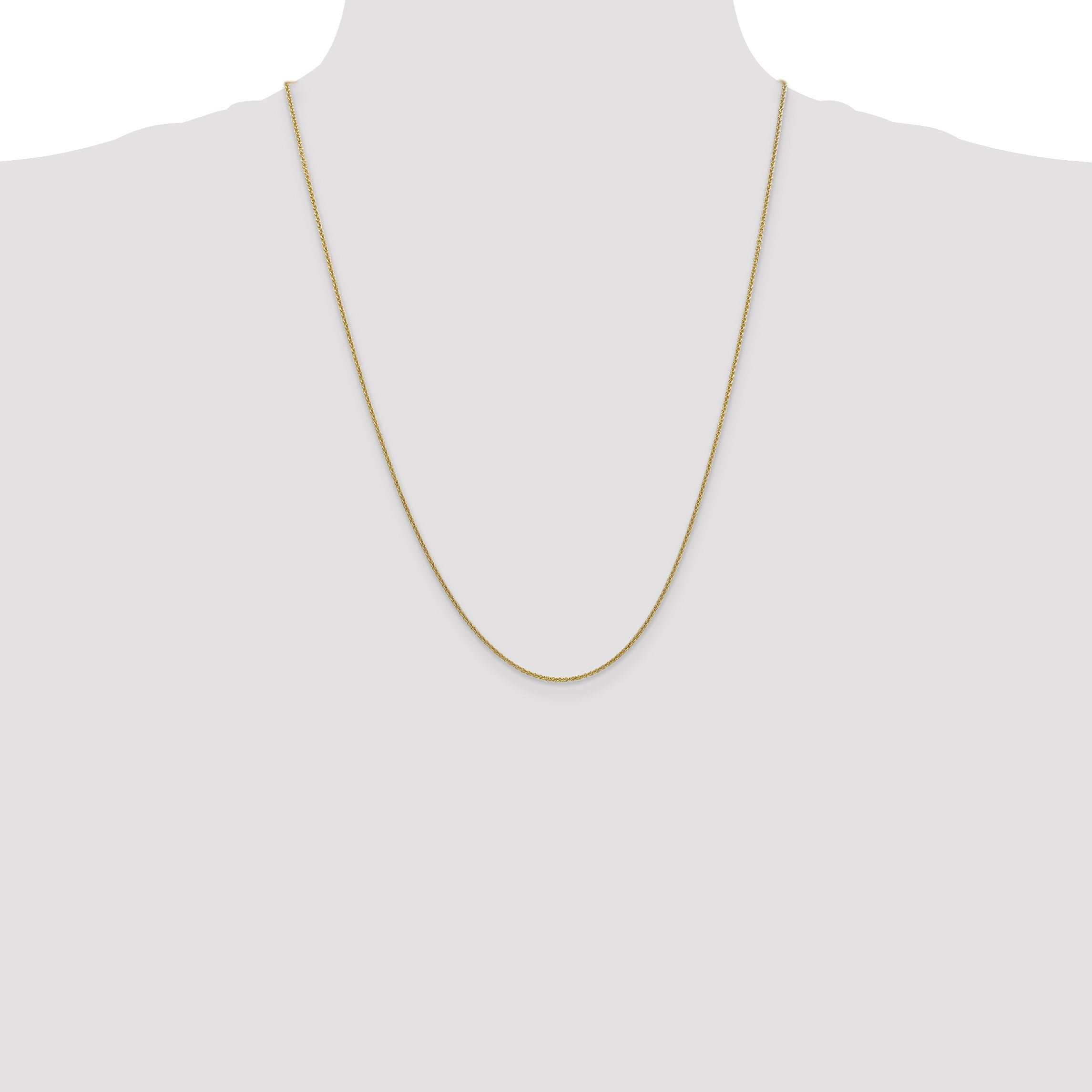 10K Yellow Gold 1.4mm Round Open Link Cable Chain