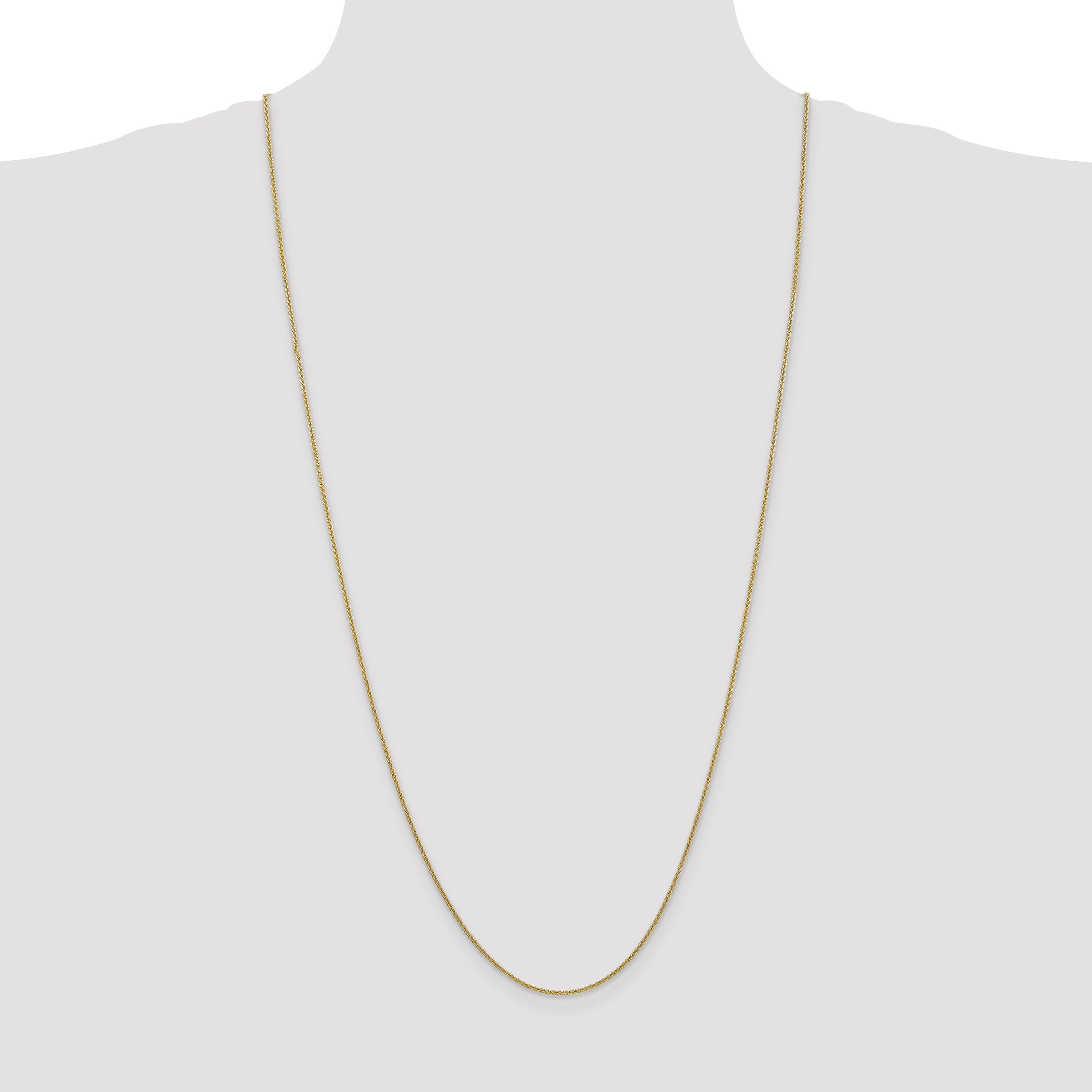 10K Yellow Gold 1.4mm Round Open Link Cable Chain