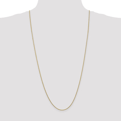 10K Yellow Gold 1.4mm Round Open Link Cable Chain