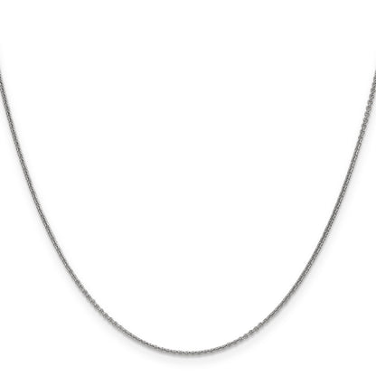 10K White Gold Wg 1mm Round Open Link Cable Chain