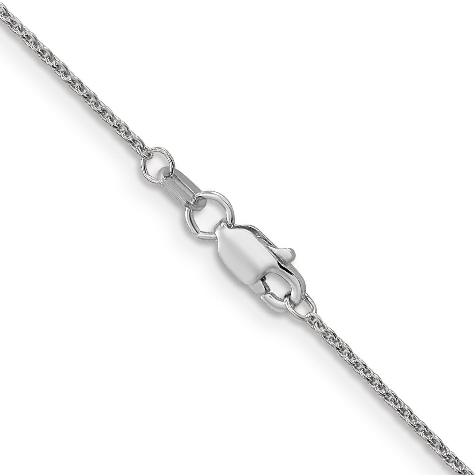 10K White Gold Wg 1mm Round Open Link Cable Chain