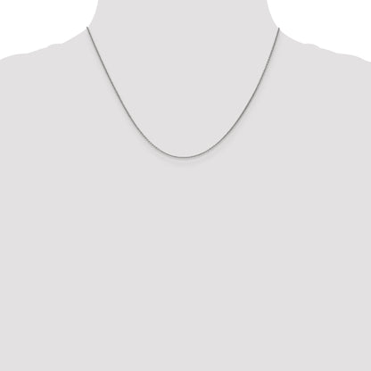 10K White Gold Wg 1mm Round Open Link Cable Chain