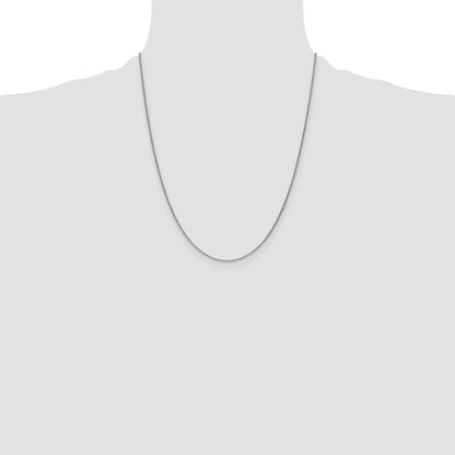 10K White Gold Wg 1mm Round Open Link Cable Chain