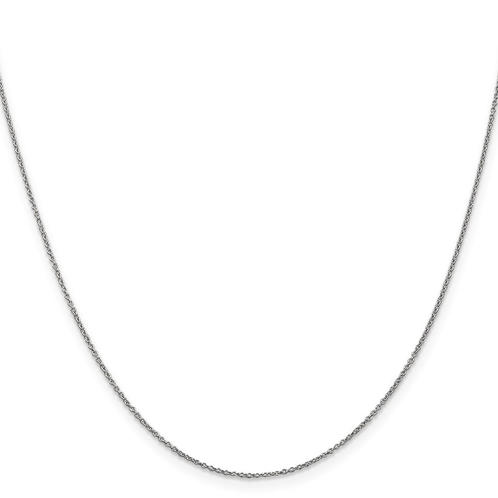24 Inch 10K White Gold Wg .9mm Cable Chain Necklace