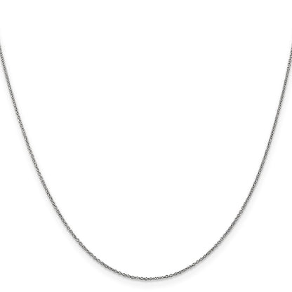 24 Inch 10K White Gold Wg .9mm Cable Chain Necklace