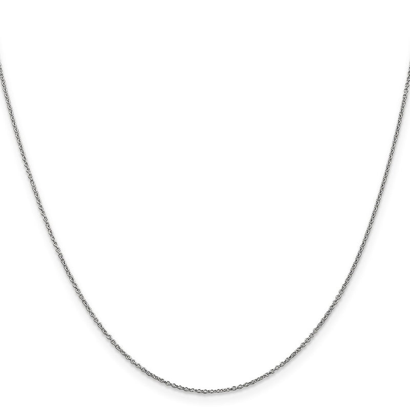 24 Inch 10K White Gold Wg .9mm Cable Chain Necklace