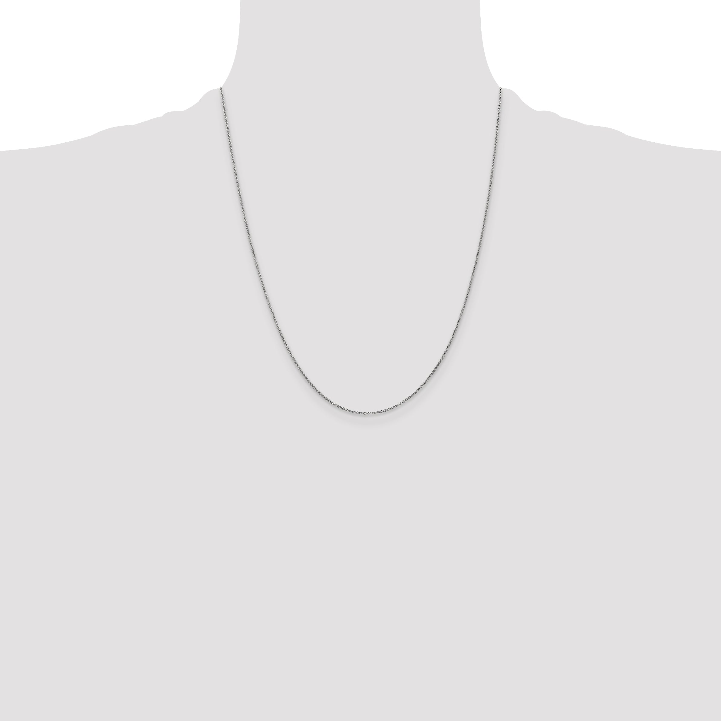 10K White Gold Wg .9mm Cable Chain